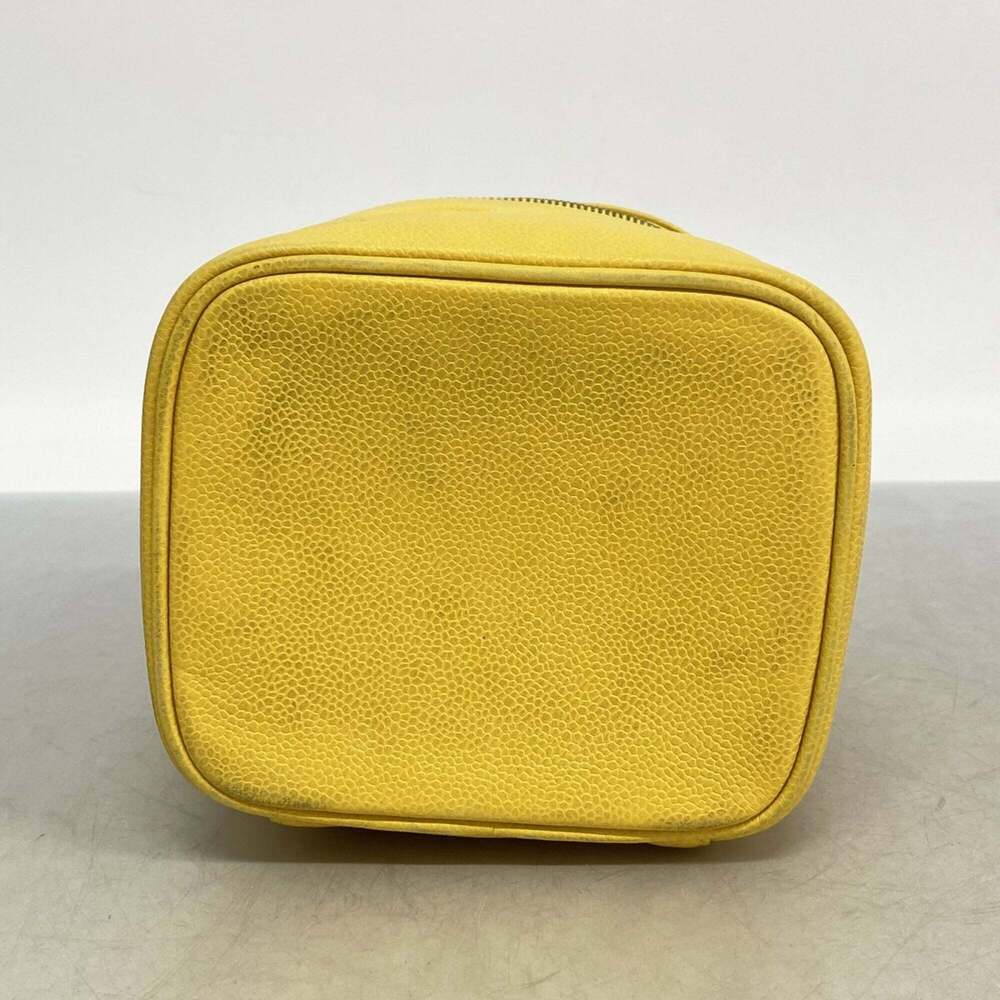 Chanel handbag/vanity bag, caviar leather, yellow, women's. - Picture 3 of 12
